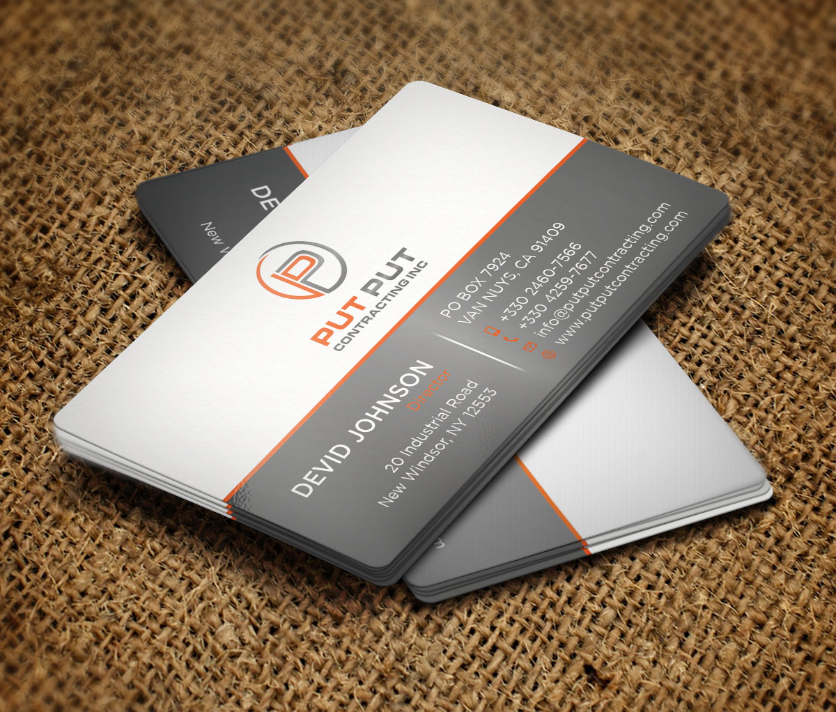Business Card Design by Verified artistry (Design garden) for Put Put Contracting Inc | Design #11764099