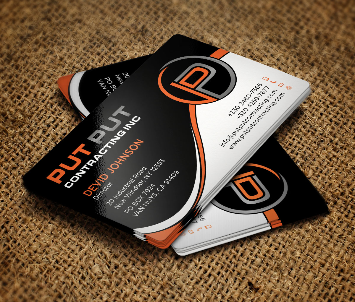 Visitenkarten-Design von Verified artistry (Design garden) für Put Put Contracting Inc | Design #11768179