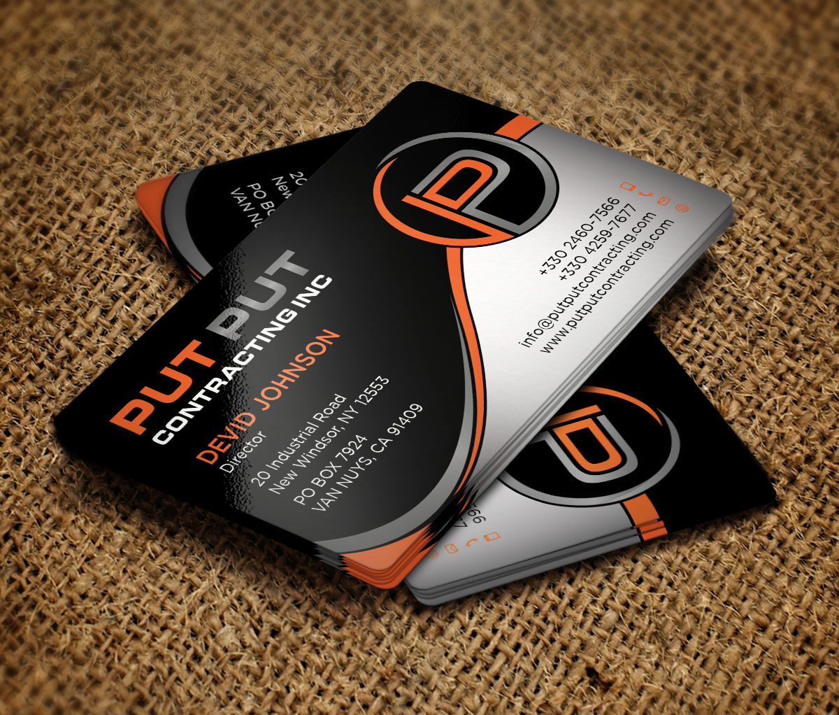 Business Card Design by Verified artistry (Design garden) for Put Put Contracting Inc | Design #11768180