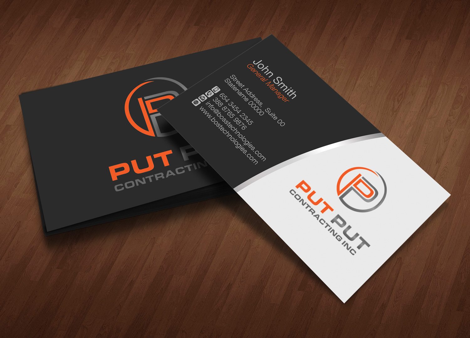 Diseño de Tarjeta de Presentación por Bran Design para Put Put Contracting Inc | Diseño #11770809
