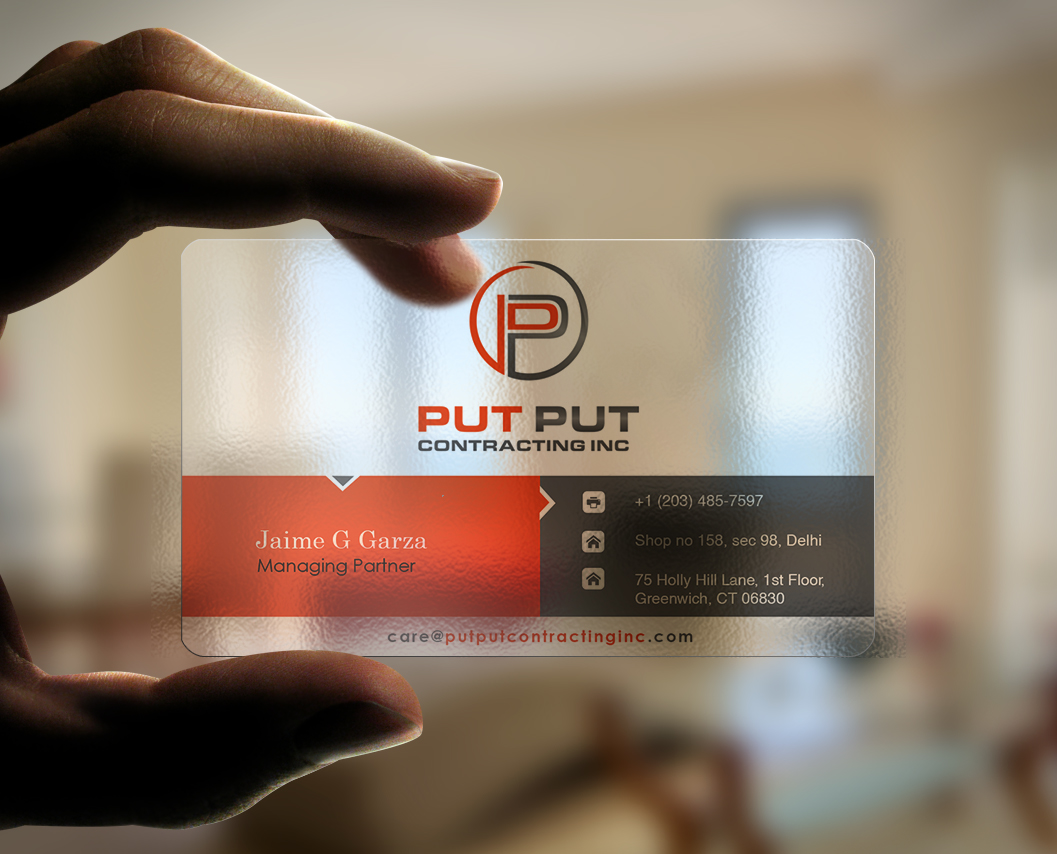 Visitenkarten-Design von Designing Birds für Put Put Contracting Inc | Design #11767831