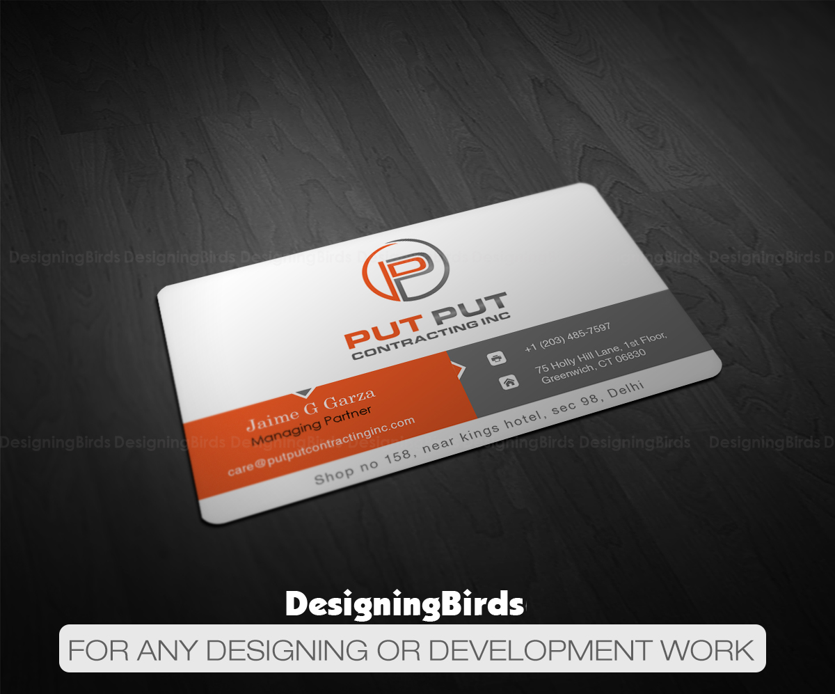 Business Card Design by Designing Birds for Put Put Contracting Inc | Design #11767834