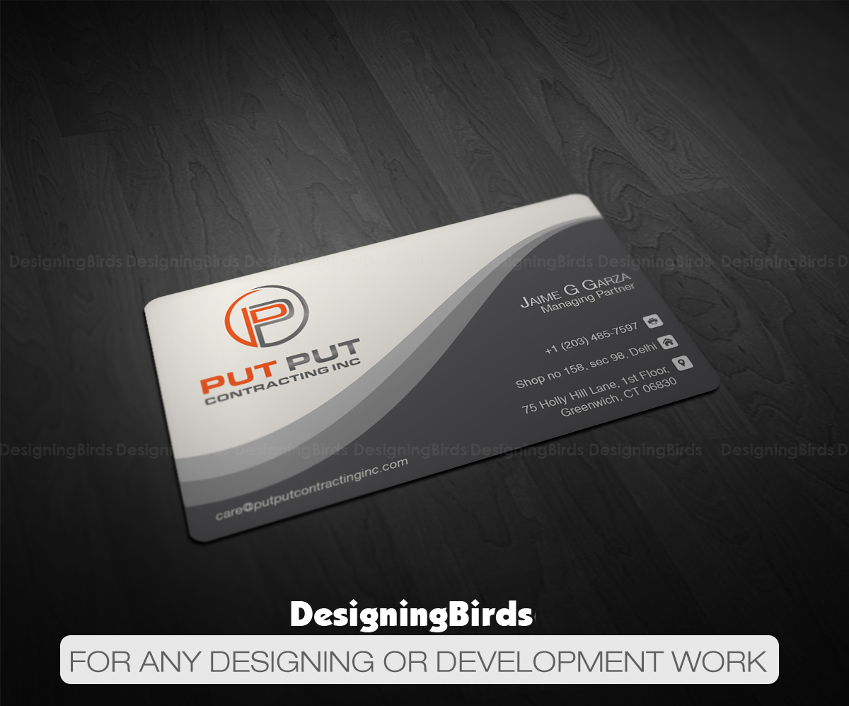 Business Card Design by Designing Birds for Put Put Contracting Inc | Design #11771668