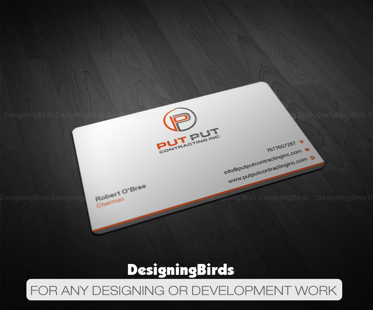 Business Card Design by Designing Birds for Put Put Contracting Inc | Design #11792801