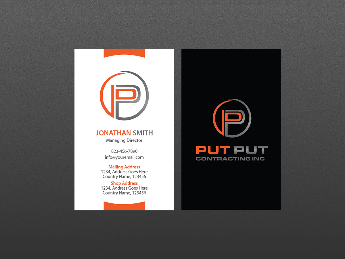 Business Card Design by Creations Box 2015 for Put Put Contracting Inc | Design #11772495