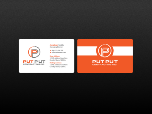 Business Card Design by Creations Box 2015 for Put Put Contracting Inc | Design: #11772497