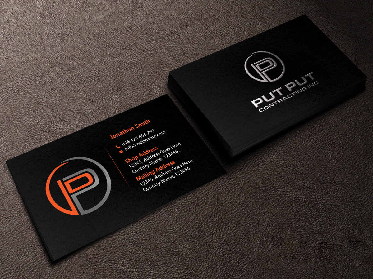 Visitenkarten-Design von Creations Box 2015 für Put Put Contracting Inc | Design #11772502
