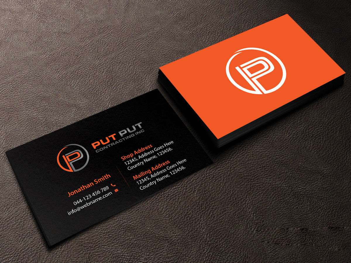 Business Card Design by Creations Box 2015 for Put Put Contracting Inc | Design #11772504