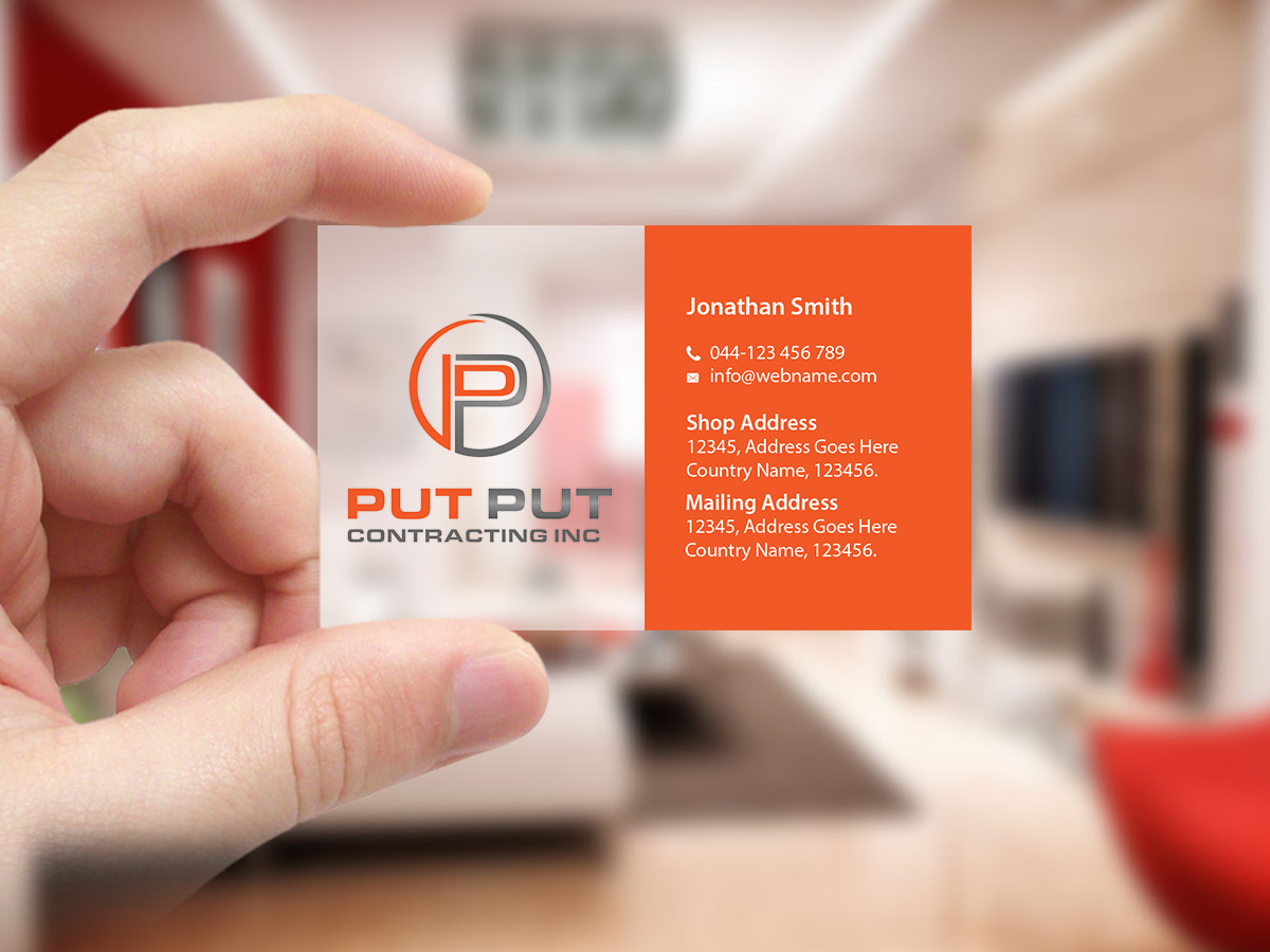 Business Card Design by Creations Box 2015 for Put Put Contracting Inc | Design #11772509
