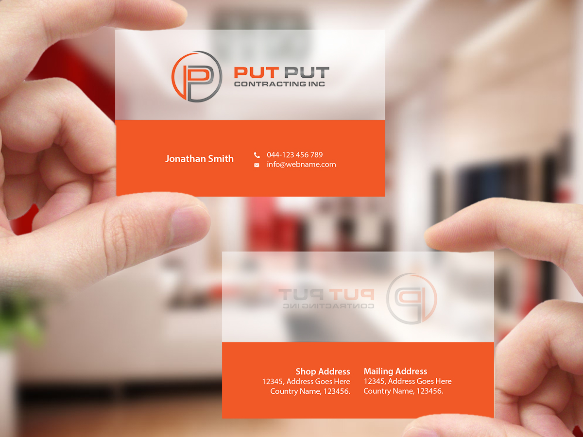 Visitenkarten-Design von Creations Box 2015 für Put Put Contracting Inc | Design #11772511