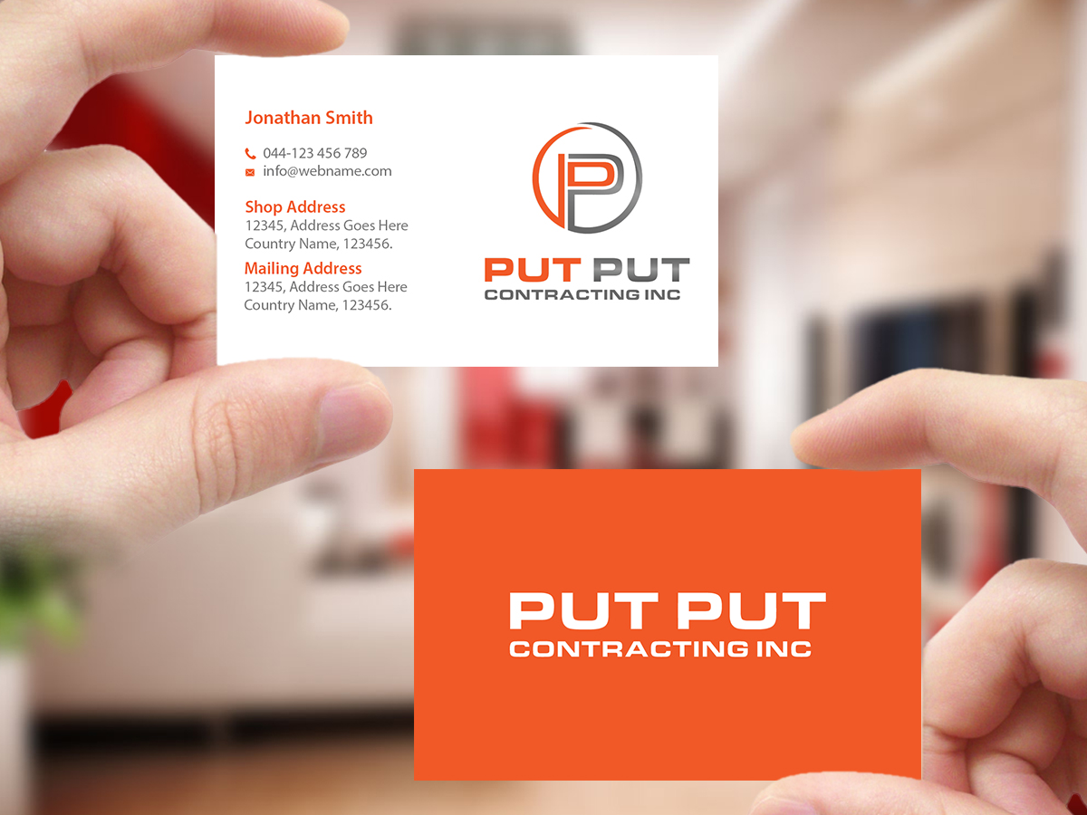 Business Card Design by Creations Box 2015 for Put Put Contracting Inc | Design #11772516