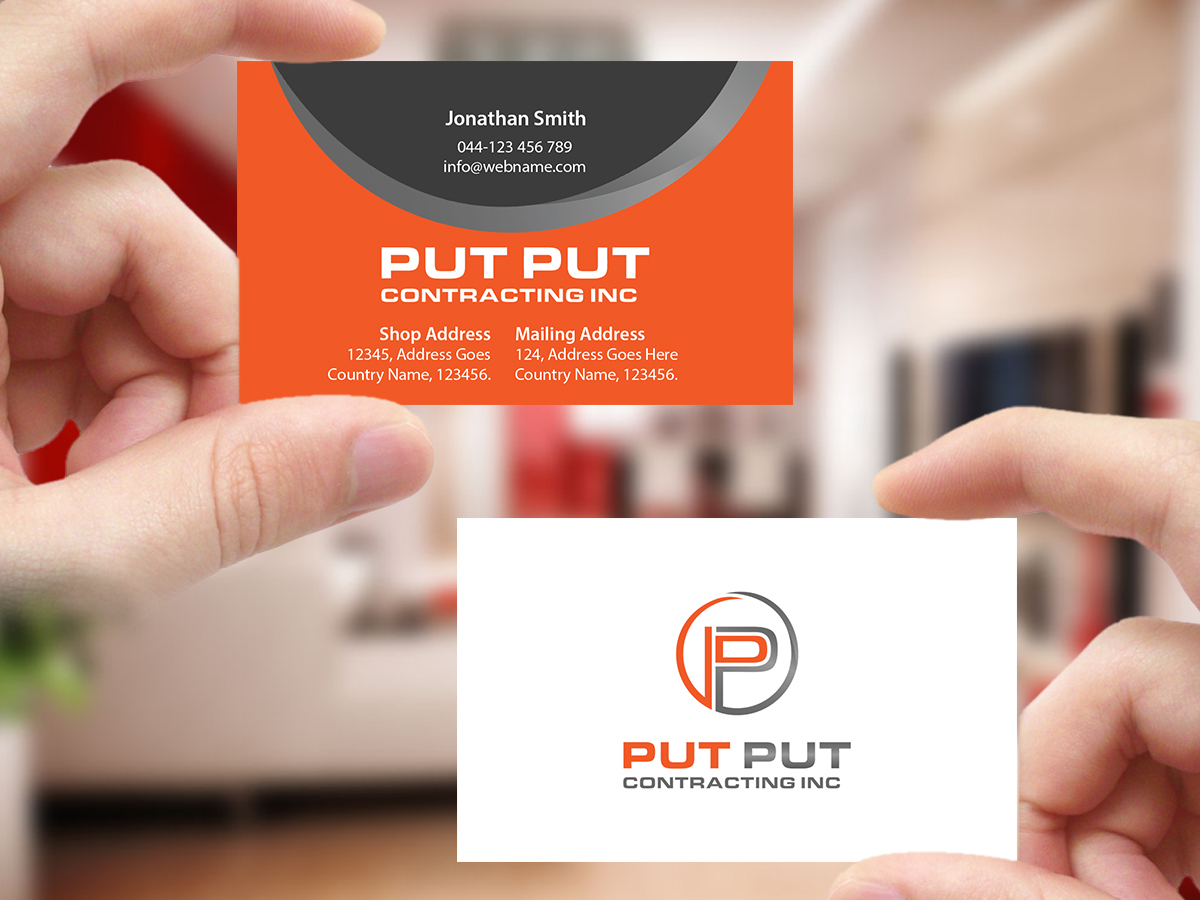 Design de Carte de Visite par Creations Box 2015 pour Put Put Contracting Inc | Design #11772519