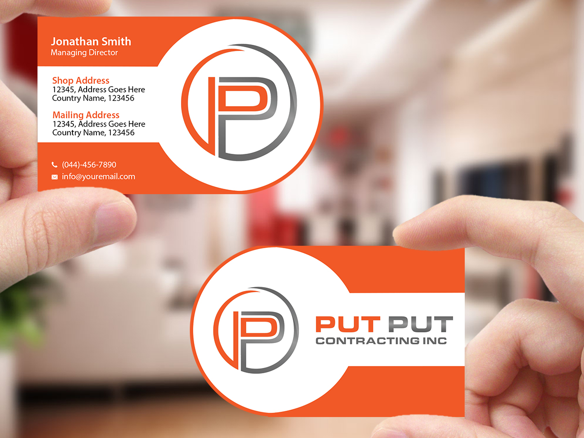 Business Card Design by Creations Box 2015 for Put Put Contracting Inc | Design #11772526