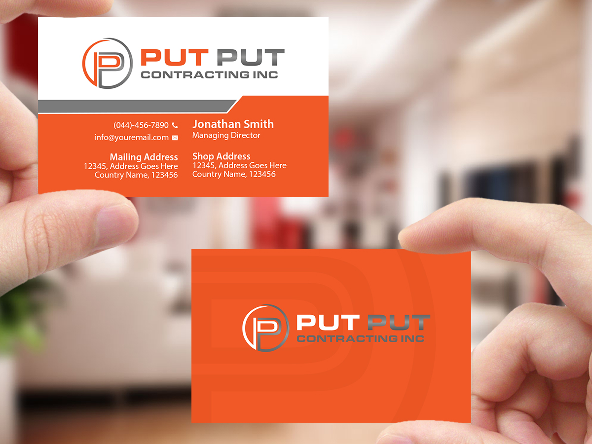 Business Card Design by Creations Box 2015 for Put Put Contracting Inc | Design #11772529