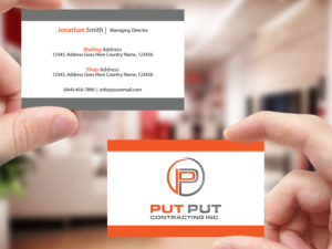 Business Card Design by Creations Box 2015 for Put Put Contracting Inc | Design: #11772530