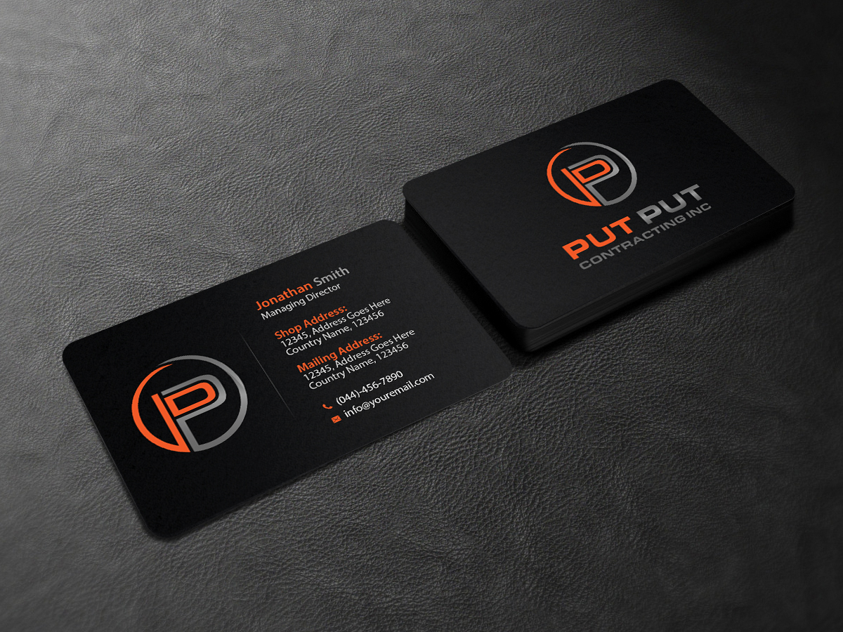 Business Card Design by Creations Box 2015 for Put Put Contracting Inc | Design #11772534