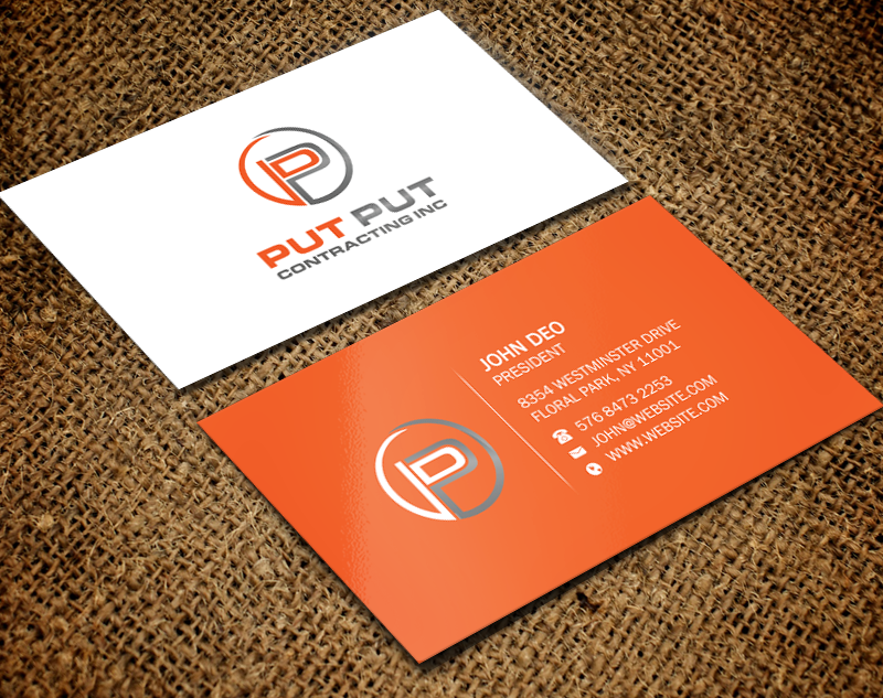 Visitenkarten-Design von Brand aid für Put Put Contracting Inc | Design #11771432