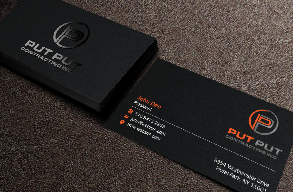 Diseño de Tarjeta de Presentación por Brand aid para Put Put Contracting Inc | Diseño #11771440