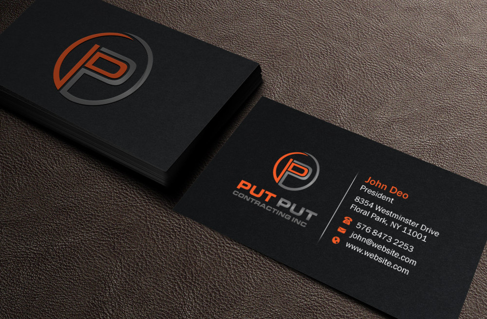 Business Card Design by Brand aid for Put Put Contracting Inc | Design #11771443