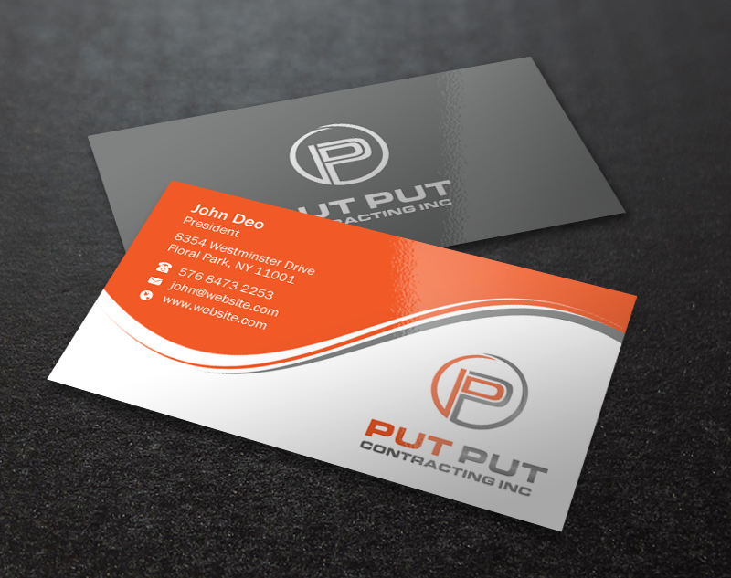 Business Card Design by Brand aid for Put Put Contracting Inc | Design #11771450