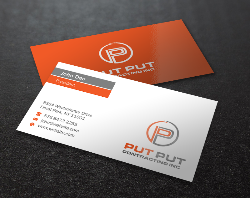Business Card Design by Brand aid for Put Put Contracting Inc | Design #11771452