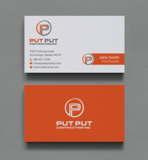 Business Card Design by chandrayaan.creative for Put Put Contracting Inc | Design: #11770126