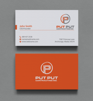 Business Card Design by chandrayaan.creative for Put Put Contracting Inc | Design: #11770137