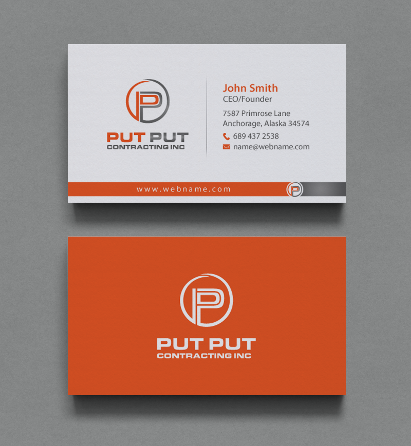 Business Card Design by chandrayaan.creative for Put Put Contracting Inc | Design #11770147