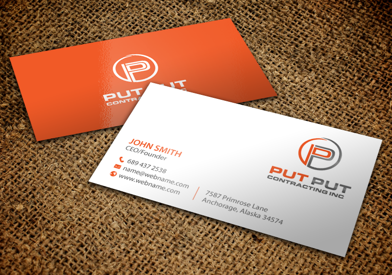 Visitenkarten-Design von chandrayaan.creative für Put Put Contracting Inc | Design #11770148