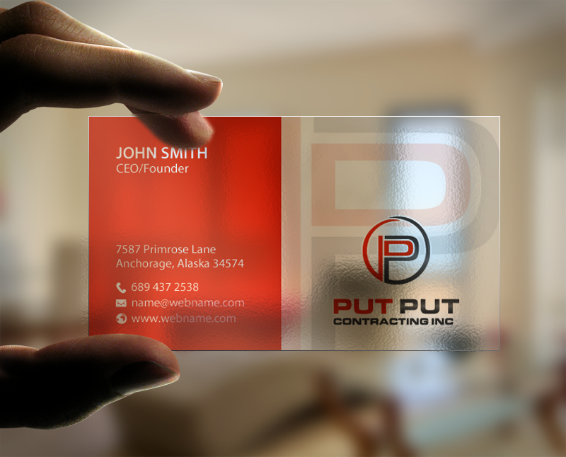 Business Card Design by chandrayaan.creative for Put Put Contracting Inc | Design #11770157