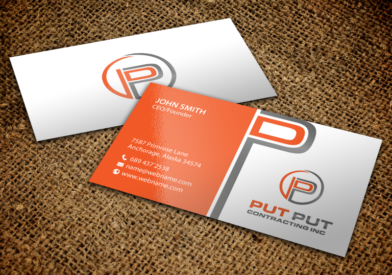 Business Card Design by chandrayaan.creative for Put Put Contracting Inc | Design #11770158
