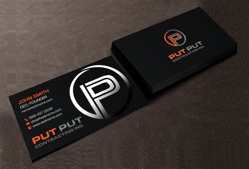Design de Carte de Visite par chandrayaan.creative pour Put Put Contracting Inc | Design #11770167