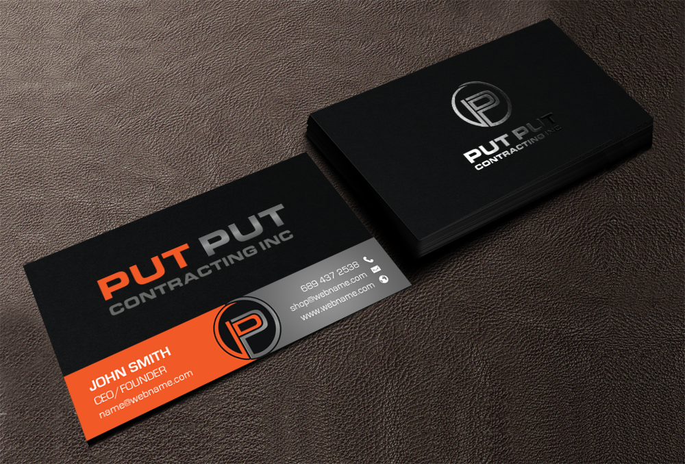 Diseño de Tarjeta de Presentación por chandrayaan.creative para Put Put Contracting Inc | Diseño #11770169