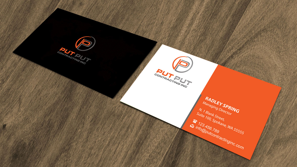 Business Card Design by alpesh9520 for Put Put Contracting Inc | Design #11769777