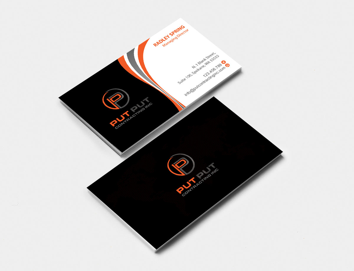 Business Card Design by alpesh9520 for Put Put Contracting Inc | Design #11769784