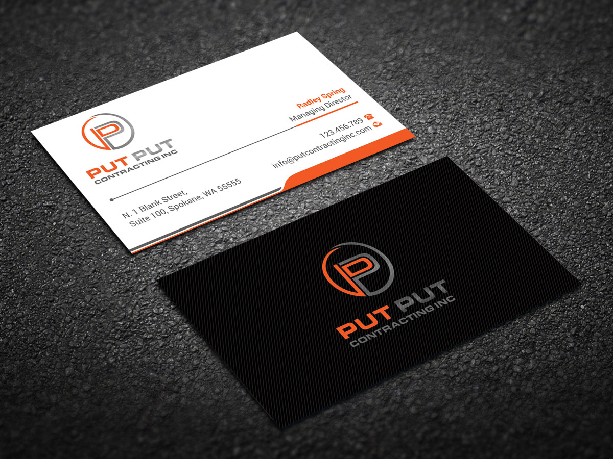 Business Card Design by alpesh9520 for Put Put Contracting Inc | Design #11769838