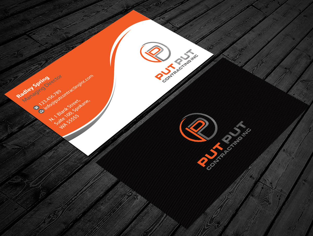 Diseño de Tarjeta de Presentación por alpesh9520 para Put Put Contracting Inc | Diseño #11772004