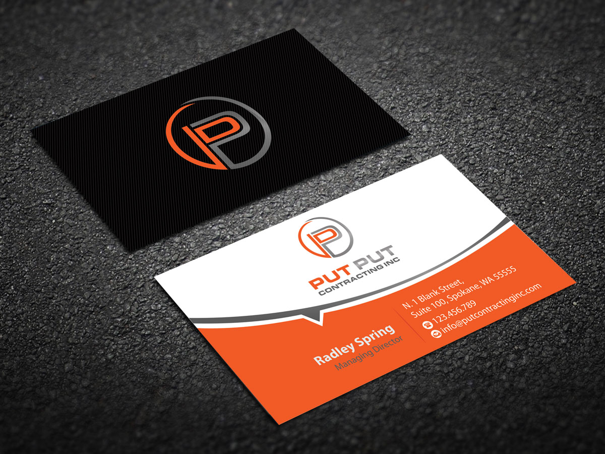 Diseño de Tarjeta de Presentación por alpesh9520 para Put Put Contracting Inc | Diseño #11772013