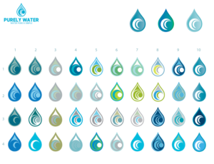 Purely Water  (Tag Line Water Pure & Simple) | Logo Design by pteroduck