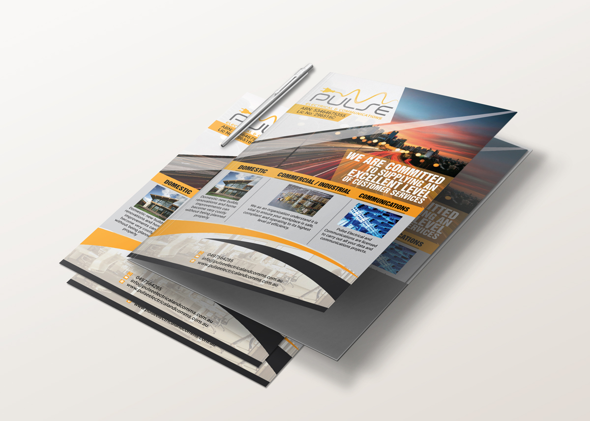 Flyer Design by Impressive Sol for Pulse Electrical and Communications | Design #11819840