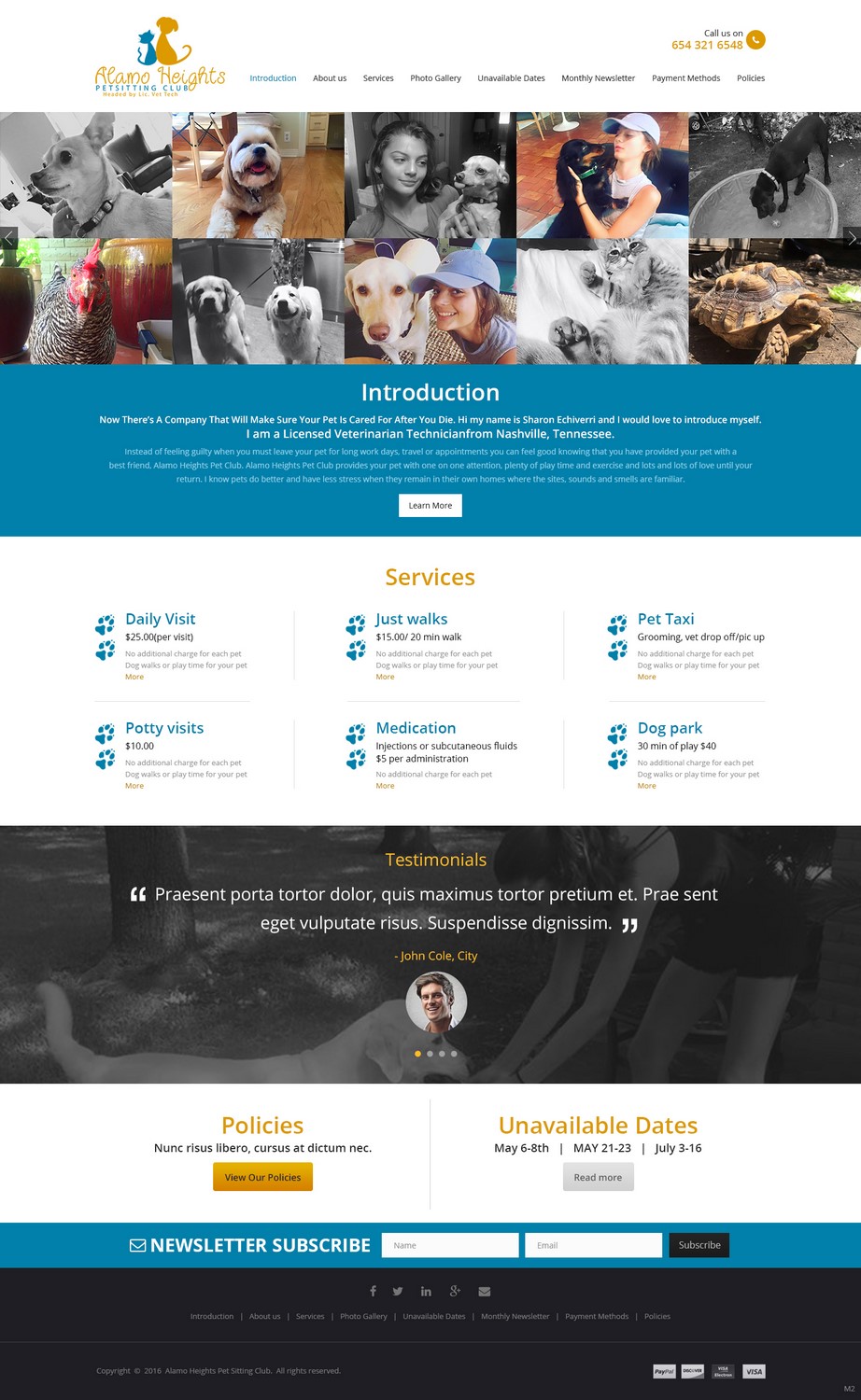 Diseño Web por pb para Alamo Heights Petsitting Club | Diseño #11782589