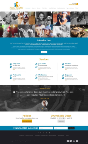 Web Design by pb for Alamo Heights Petsitting Club | Design: #11782589