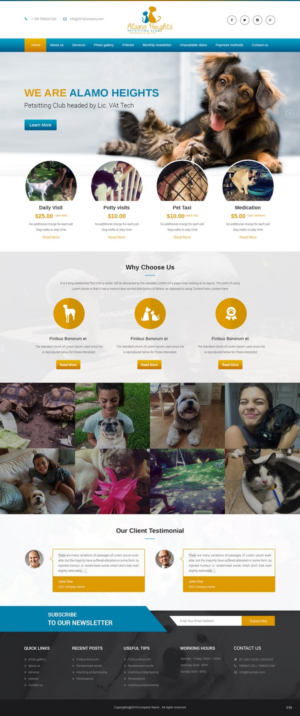 Web Design by pb for Alamo Heights Petsitting Club | Design: #11807675