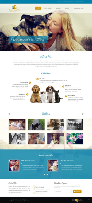 Web Design by pb for Alamo Heights Petsitting Club | Design: #11840668