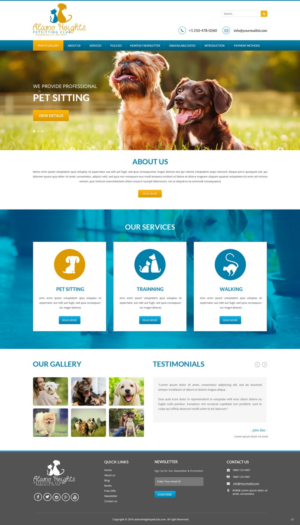 Web Design by pb for Alamo Heights Petsitting Club | Design: #11840669