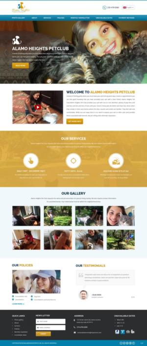 Web Design by pb for Alamo Heights Petsitting Club | Design: #11850283