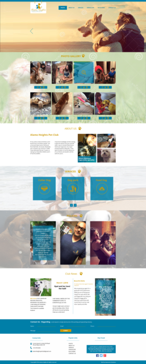 Web Design by Black Stallions Impressive Solutions for Alamo Heights Petsitting Club | Design #11851053