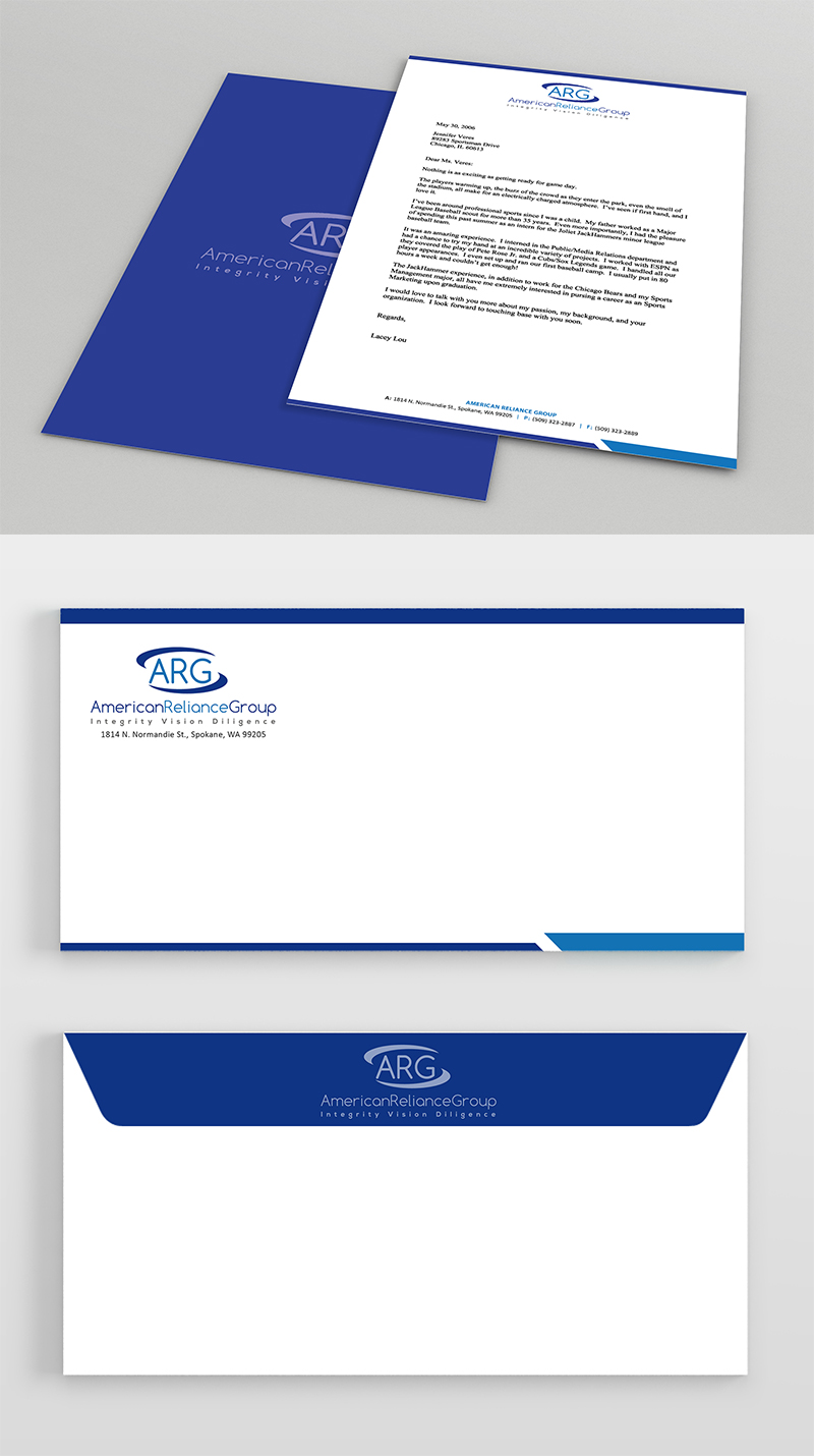 Stationery Design by anshtoyj for American Reliance Group, INC | Design #11814145