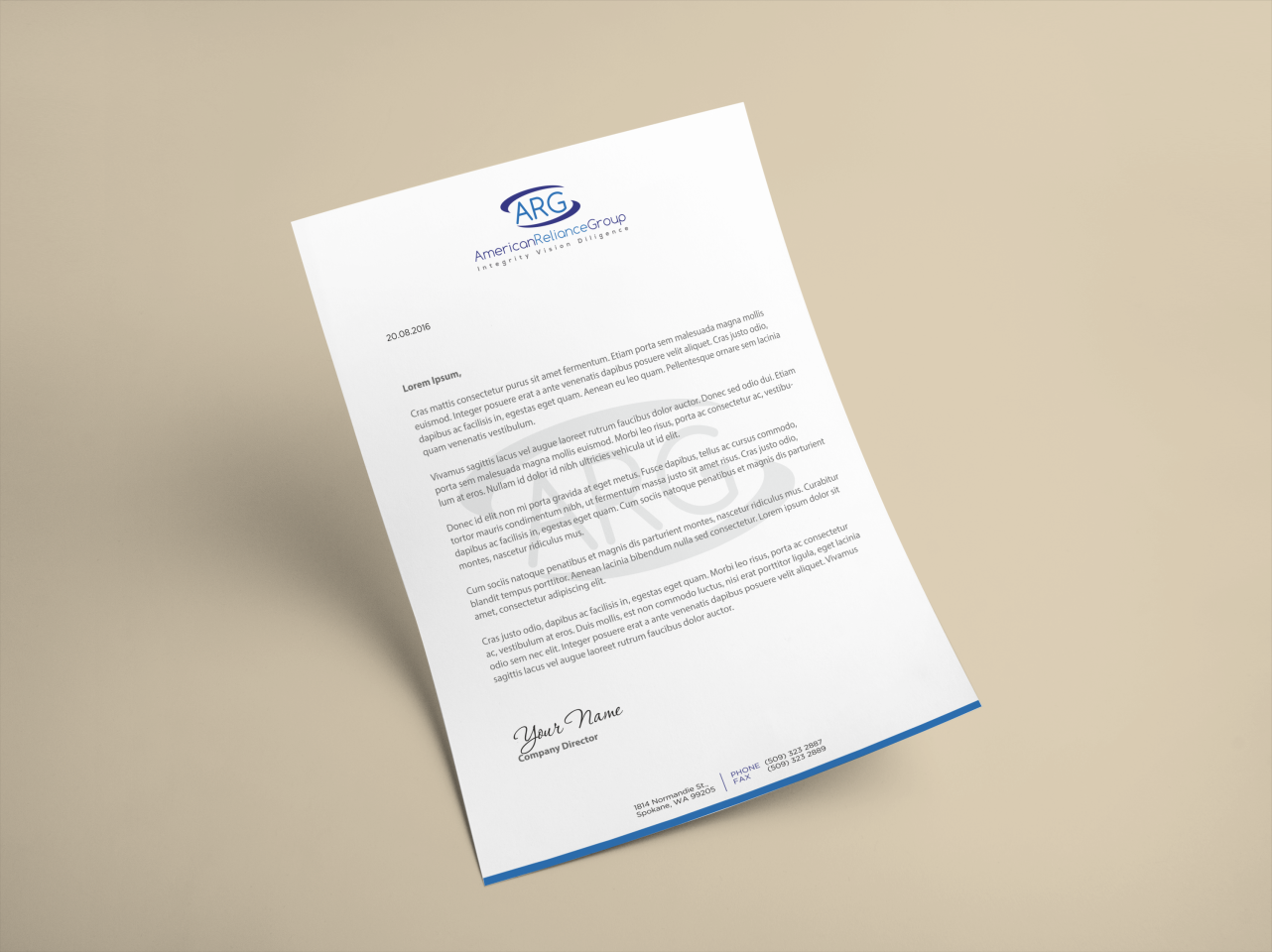 Diseño de Papelería por HYPdesign para American Reliance Group, INC | Diseño #11822168