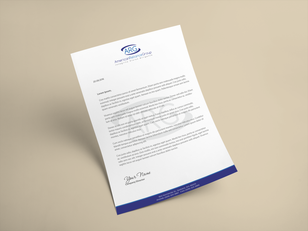 Stationery Design by HYPdesign for American Reliance Group, INC | Design #11822185